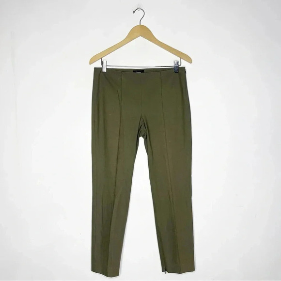 Theory Green Slim Leg Trouser Pants Women's Size 4 - Picture 1 of 7